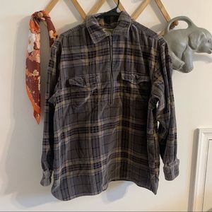 Vintage Eddie Bauer quarter zip flannel
